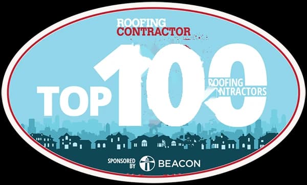 Roofing Contractor magazine Top 100 Roofing Contractors award, sponsored by Beacon